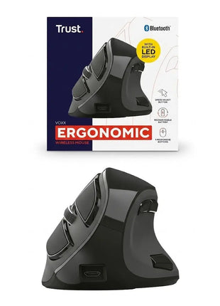 Mouse Ergonómico Vertical Trust Voxx Inalámbrico Recargable - Technosun