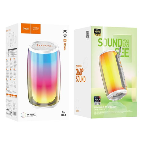 PARLANTE HOCO HC18 BLUETOOTH FM TF AUX LED RGB - Technosun
