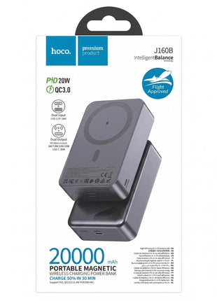 Power Bank Hoco J160B 20000mAh Carga Magnética iPhone 20W - Technosun
