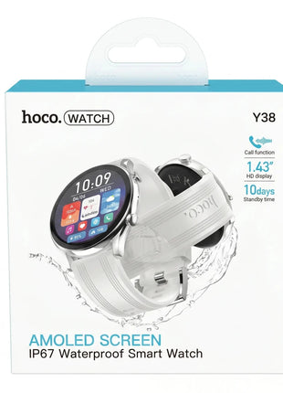 Smartwatch hoco Y38 AMOLED 1.43" Llamadas Bluetooth IP67 - Technosun
