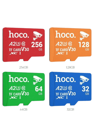 Tarjeta de Memoria Hoco TF A2 V30 – microSD de Alta Velocidad para Video 4K - Technosun