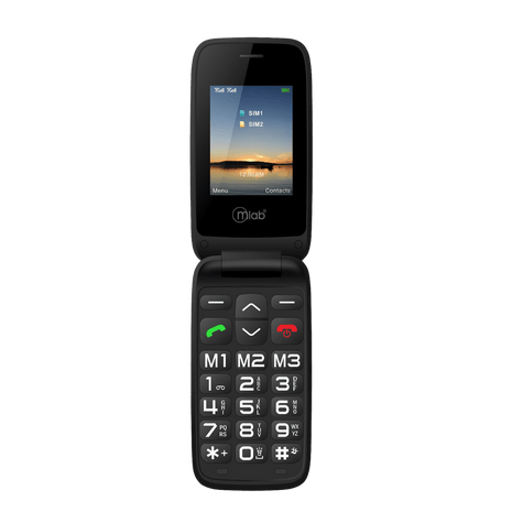 TELEFONO SENIOR MICROLAB 9204 SOS 4G LTE BLACK - Technosun