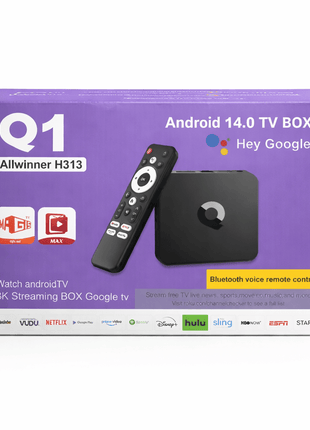 TV Box Q1 Allwinner H313 Android 10 8GB RAM 128GB 4K - Technosun