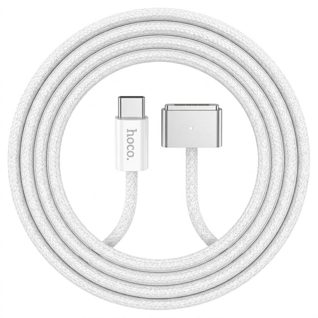 Cable de Carga Hoco X103 USB-C a MagSafe 3 Trenzado Blanco 2M